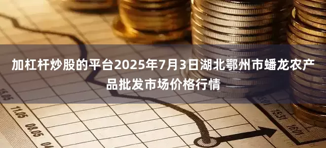 加杠杆炒股的平台2025年7月3日湖北鄂州市蟠龙农产品批发市场价格行情